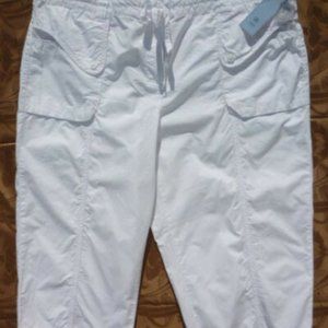 Women's IZOD Cropped Pants White PLUS SIZE Cotton